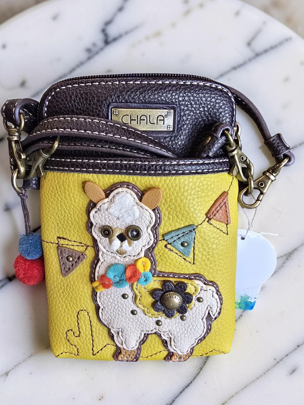 Chala Llama Cell Phone Crossbody Bag NWT